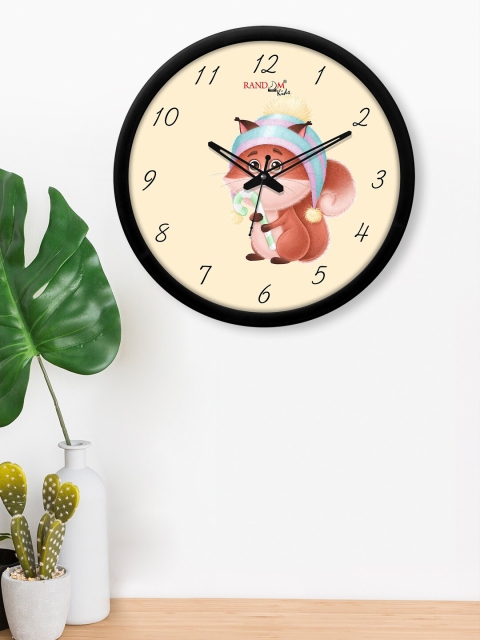 

RANDOM Cream-Coloured & Brown Printed Contemporary Wall Clock