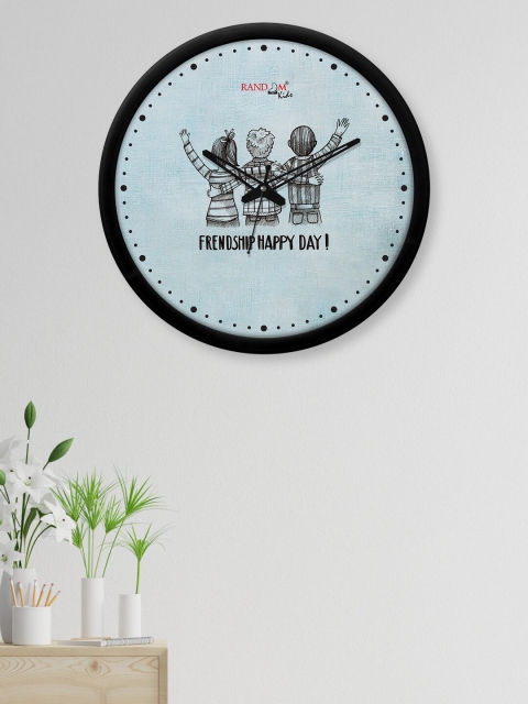 

RANDOM Blue & Black Printed Contemporary Wall Clock