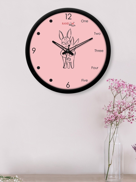 

RANDOM Pink & Black Printed Contemporary 30 cm Analogue Wall Clock