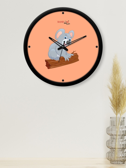 

RANDOM Orange & Brown Printed Contemporary Wall Clock