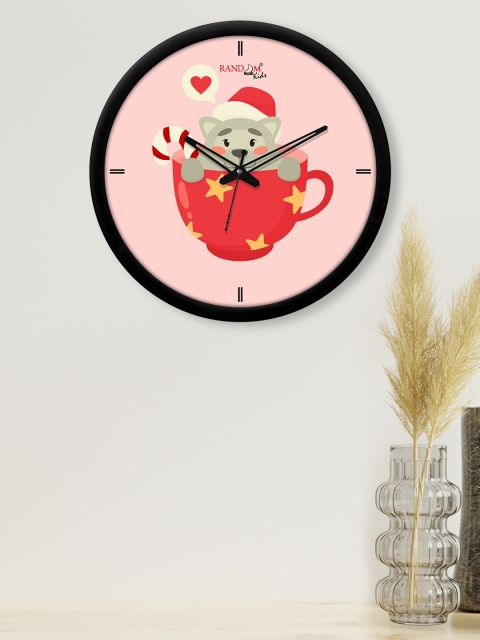 

RANDOM Black & Pink Cat in Cup Printed Analogue Contemporary Wall Clock