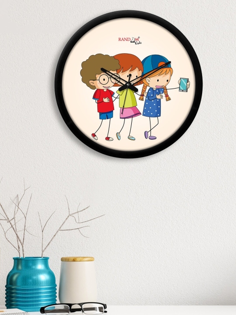 

RANDOM Multicoloured Printed Contemporary Wall Clock, Multi