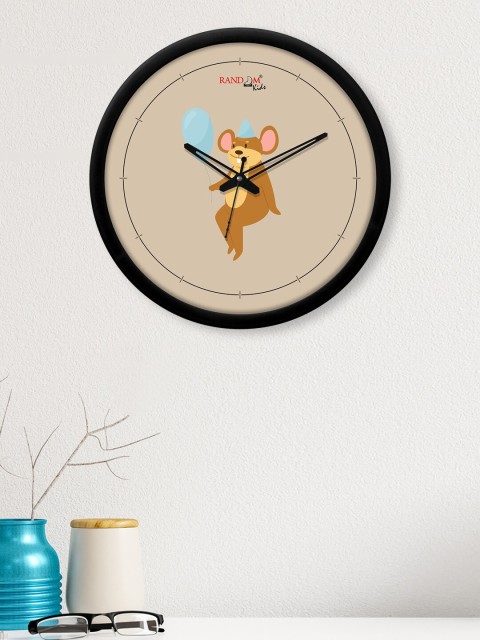 

RANDOM Beige Printed Analogue Contemporary Wall Clock 30 cm