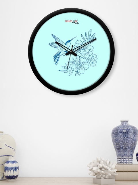 

RANDOM Sea Green Bird With Flower Printed Contemporary Wall Clock