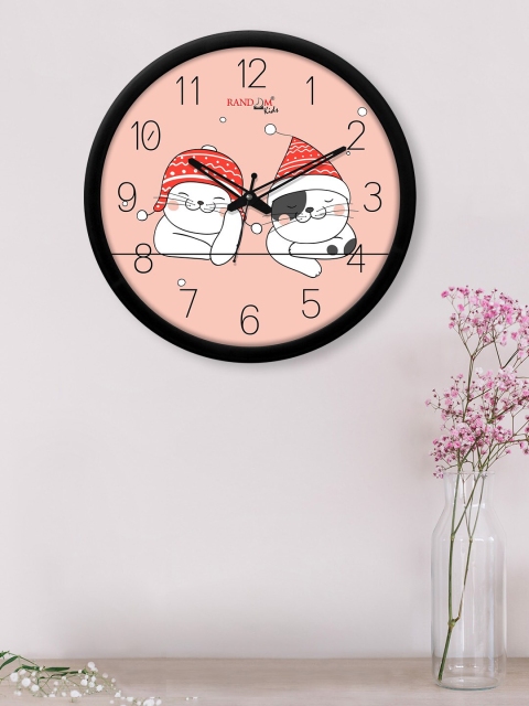 

RANDOM Peach-Coloured & Red Cats In Dream Printed Contemporary Wall Clock