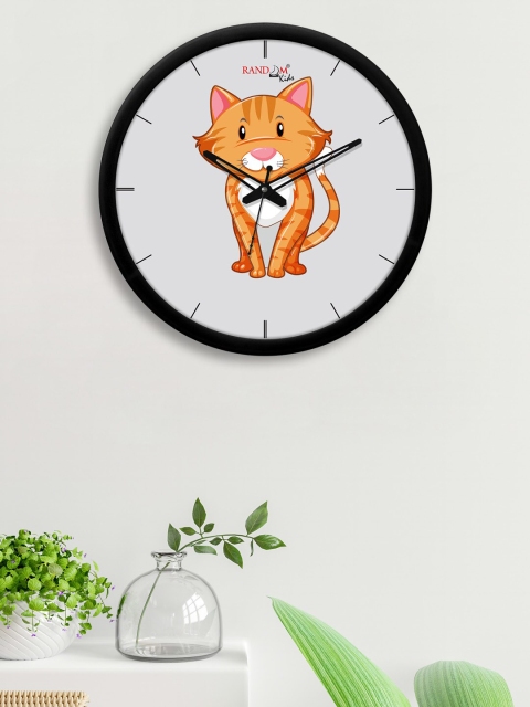 

RANDOM Black & Grey Colourful Cat Printed Analogue Contemporary Wall Clock