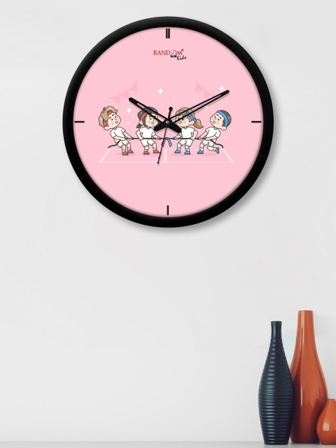 

RANDOM Black & Pink Tug of War Printed Analogue Contemporary Wall Clock