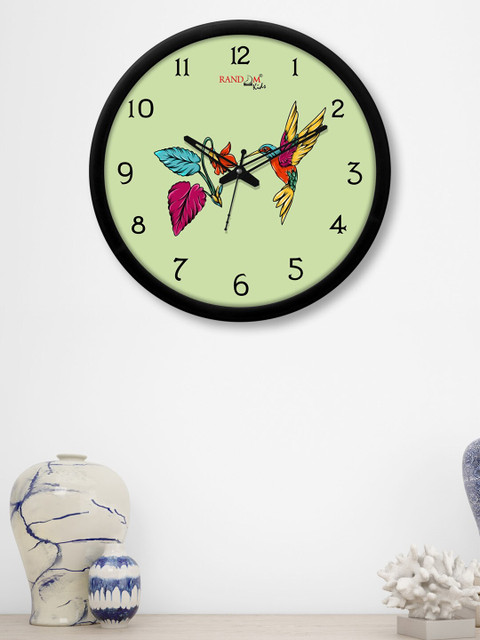 

RANDOM Lime Green Printed Analogue Contemporary Wall Clock 30 cm