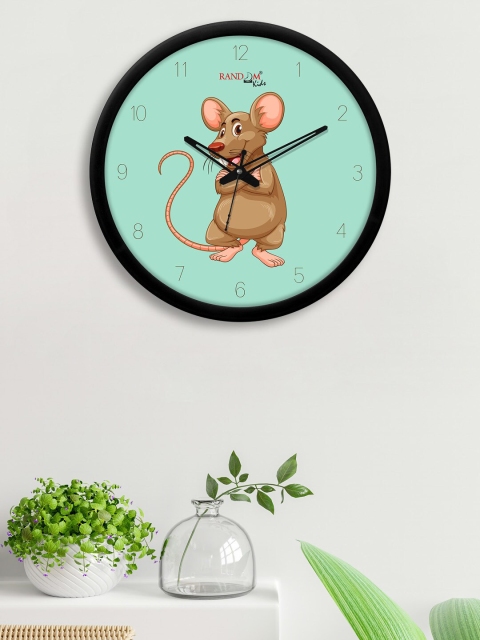 

RANDOM Sea Green & Brown Printed Contemporary Wall Clock