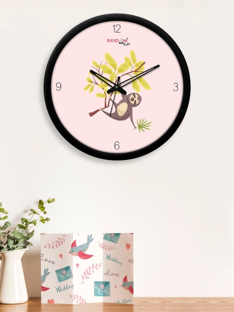 

RANDOM Pink & Green Printed Analogue Wall Clock