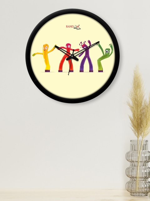 

RANDOM Cream-Coloured & Red Printed Analogue Wall Clock