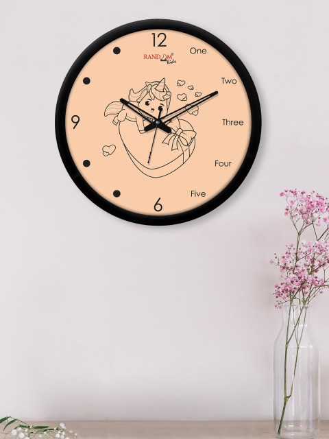 

RANDOM Cream-Coloured & Grey Printed Contemporary Wall Clock