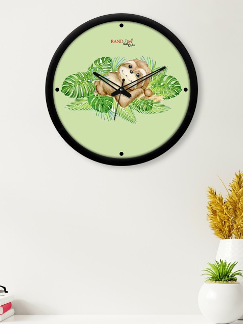 

RANDOM Green & Black Printed Contemporary 30 cm Analogue Wall Clock