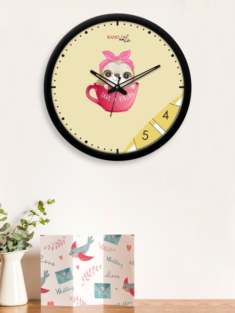 

RANDOM Multicoloured Printed Contemporary Wall Clock, Multi