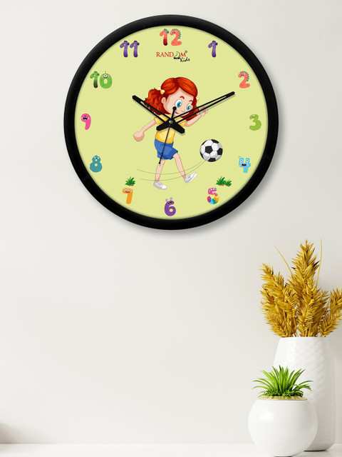 

RANDOM Multicoloured Printed Contemporary Wall Clock, Multi