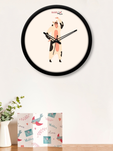 

RANDOM Black & Off White Cow Dress Printed Analogue Contemporary Wall Clock