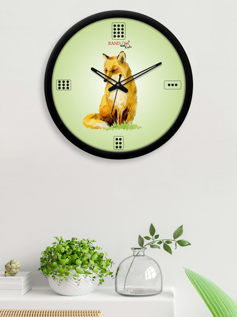 

RANDOM Sea Green & Brown Innocent Doggy Printed Contemporary Wall Clock