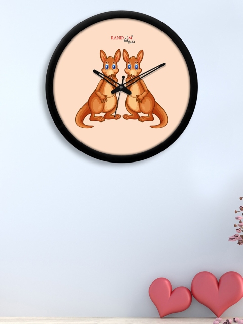 

RANDOM Black & Beige Kangaroo Printed Analogue Contemporary Wall Clock