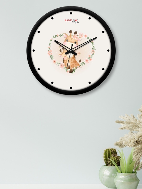 

RANDOM Off White & Pink Printed Contemporary Wall Clock