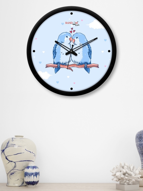 

RANDOM Black & Blue Loving Birds Printed Contemporary Wall Clock