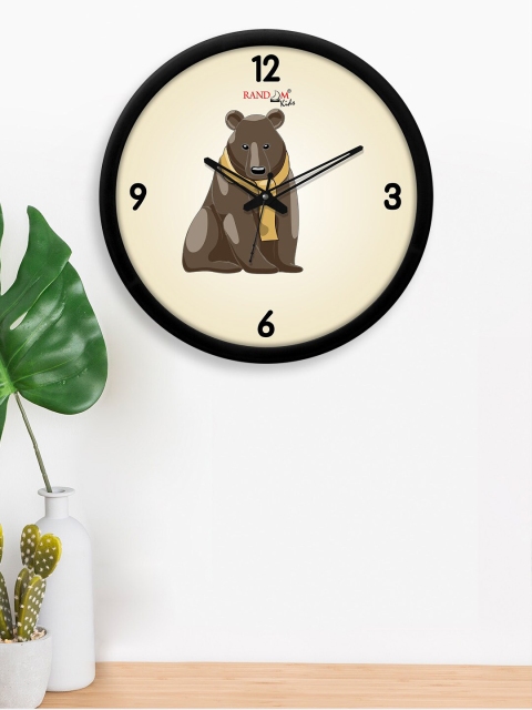 

RANDOM Black & Off White Wild Bear Printed Analogue Contemporary Wall Clock