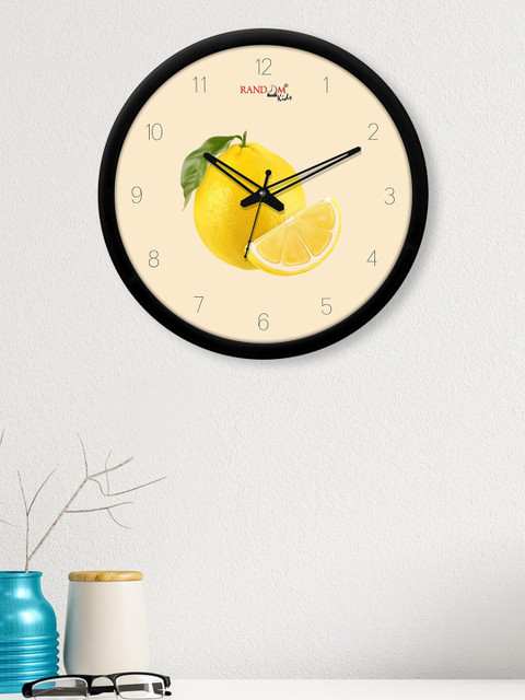 

RANDOM Cream-Coloured & Yellow Lemon Printed Contemporary Wall Clock