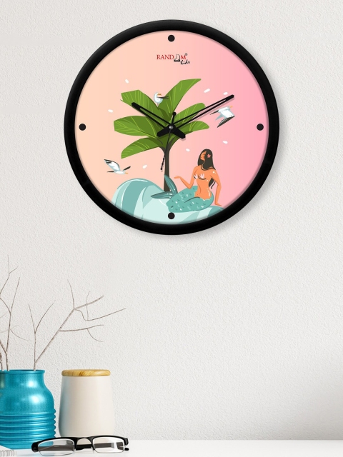 

RANDOM Black & Multicoloured Girls With Tree Printed Contemporary Wall Clock