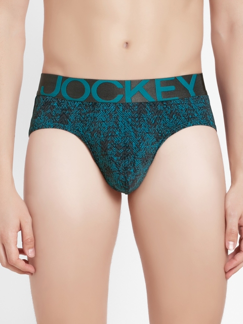 

Jockey Men Green Basic Briefs