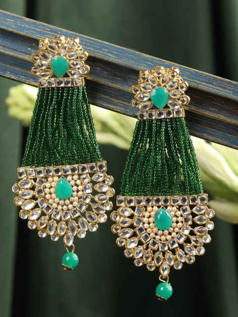 

Priyaasi Green Contemporary Drop Earrings