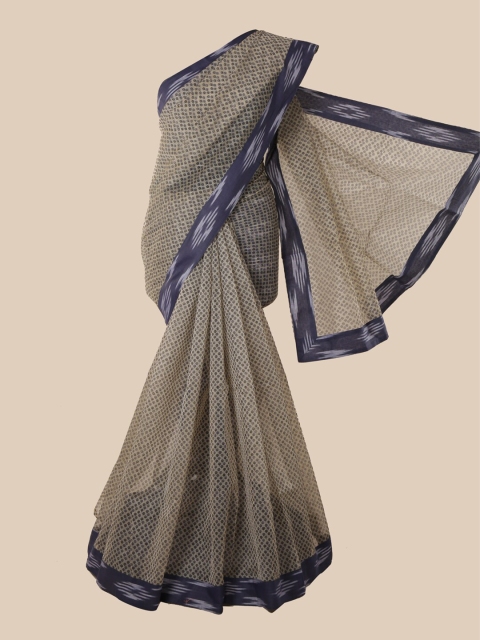 

Pothys Grey Supernet Saree