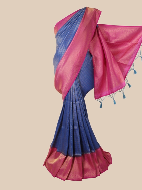 

Pothys Blue Ethnic Motifs Zari Jute Silk Saree