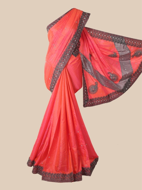 

Pothys Pink Embellished Art Silk Saree
