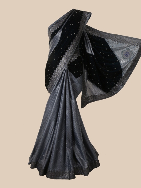 

Pothys Grey Embellished Beads and Stones Saree