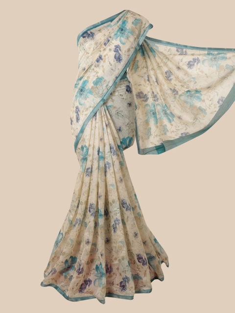 

Pothys Cream-Coloured Floral Pure Cotton Saree