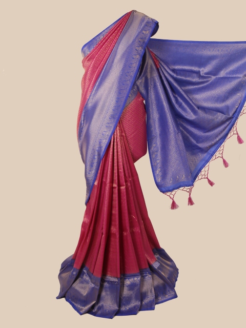 

Pothys Pink Ethnic Motifs Zari Jute Silk Saree