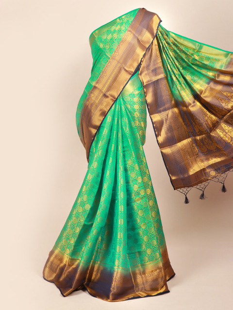 

Pothys Green Woven Design Banaras Silk Saree