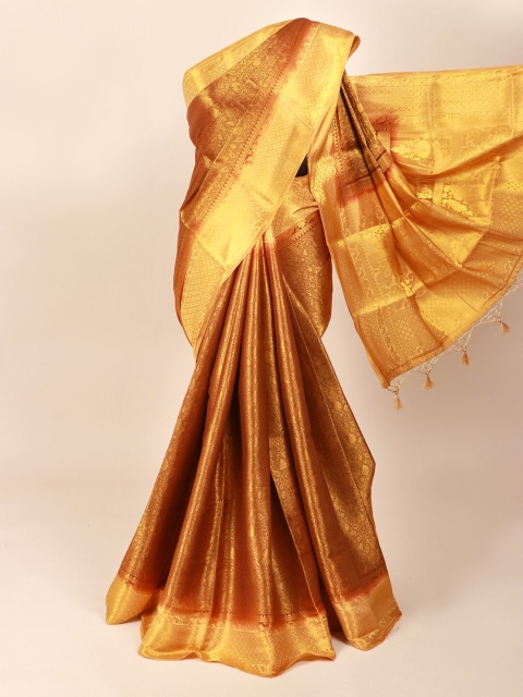 

Pothys Brown Ethnic Motifs Zari Art Silk Saree
