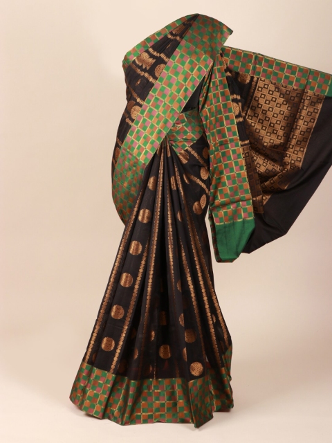 

Pothys Black & Gold Woven Design Saree