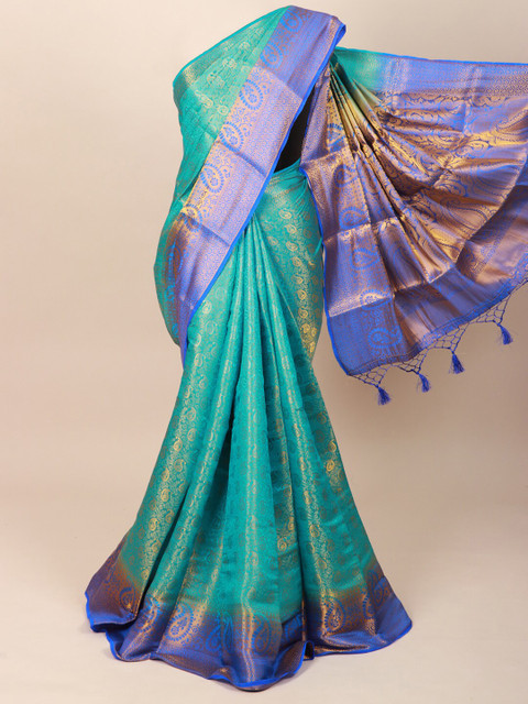 

Pothys Blue Ethnic Motifs Zari Art Silk Saree