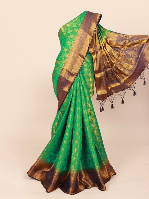 

Pothys Green & Gold-Coloured Ethnic Motifs Zari Art Silk Saree