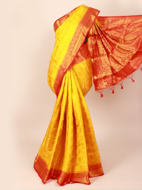 

Pothys Yellow & Red Woven Design Art Silk Saree