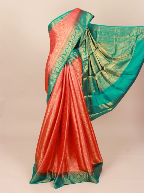 

Pothys Pink Ethnic Motifs Zari Art Silk Saree