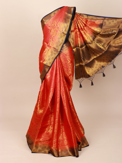 

Pothys Pink Ethnic Motifs Zari Art Silk Saree