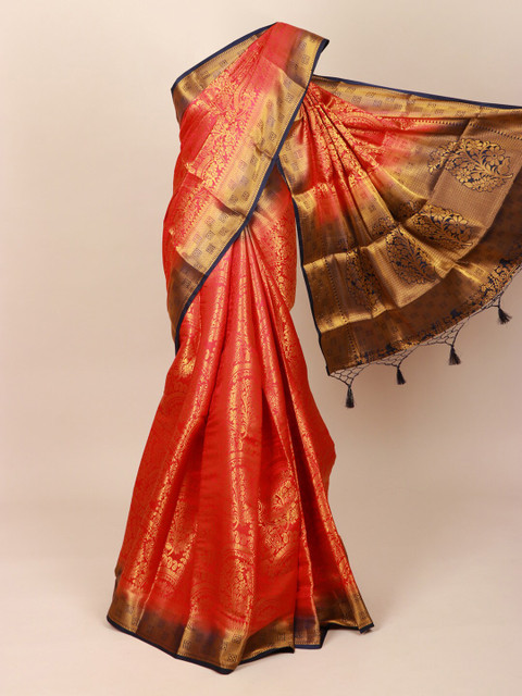 

Pothys Red Ethnic Motifs Zari Art Silk Saree