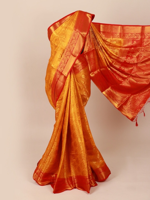 

Pothys Mustard Ethnic Motifs Zari Art Silk Saree