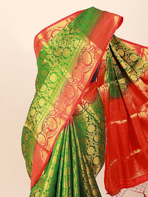 

Pothys Green Ethnic Motifs Zari Art Silk Saree