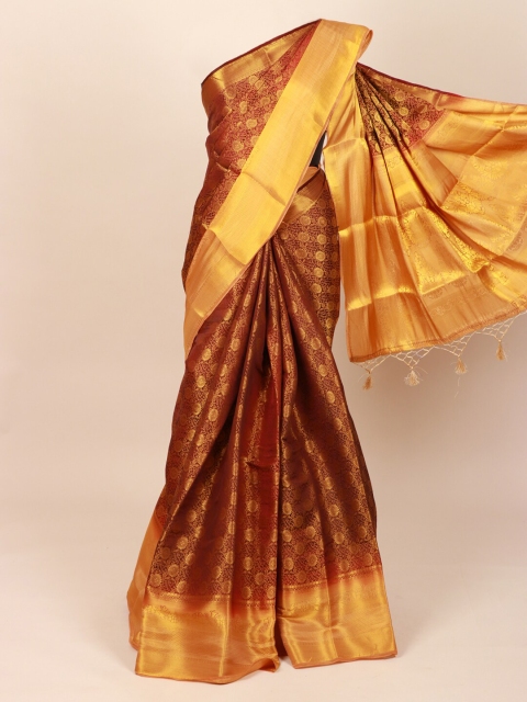 

Pothys Brown Woven Design Art Silk Saree