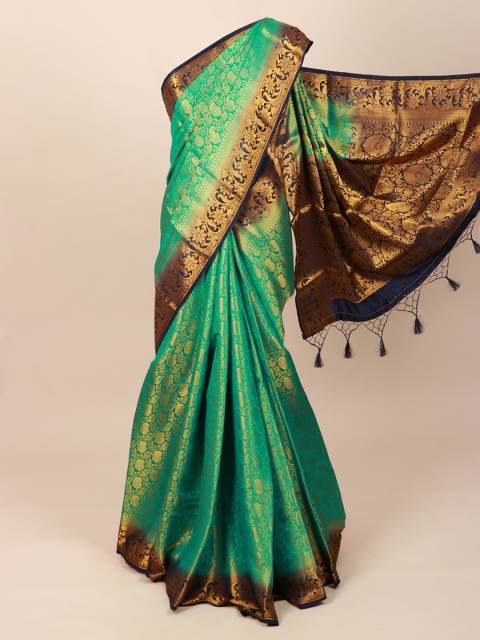 

Pothys Green & Gold-Coloured Ethnic Motifs Zari Art Silk Saree