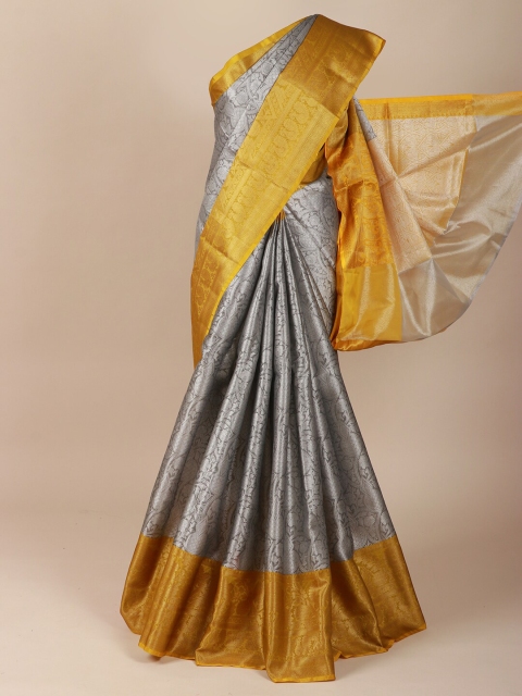 

Pothys Grey Woven Design Cotton Blend Saree