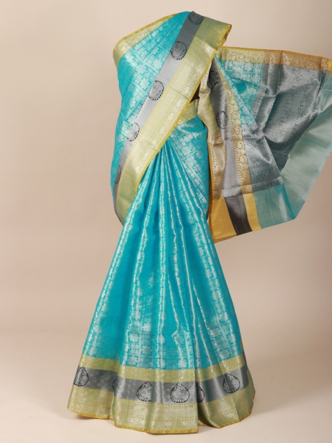 

Pothys Blue Ethnic Motifs Zari Saree